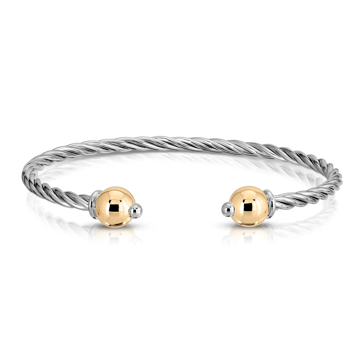 14KT YELLOW GOLD CLASSIC TWISTED CABLE CUFF
