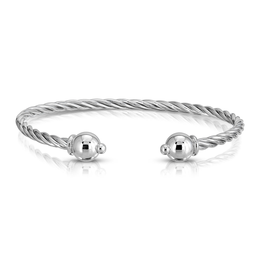STERLING SILVER CLASSIC TWISTED CABLE CUFF