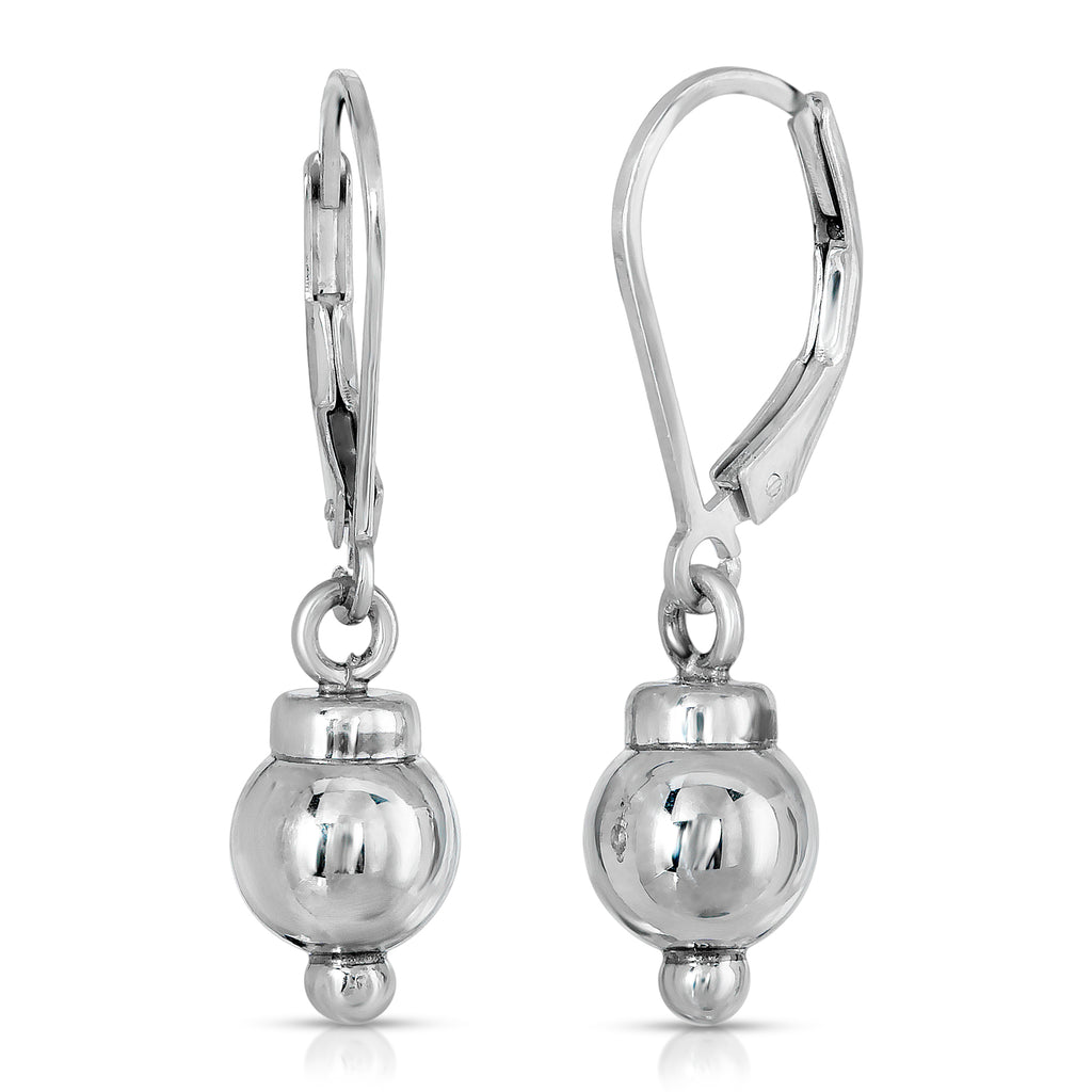 ALLSTERLING SILVER DROP EARRING